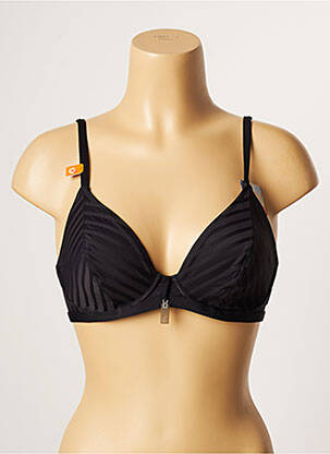 Haut de maillot de bain stretch haut soutien-gorge emboitant noir CHERRY BEACH femme