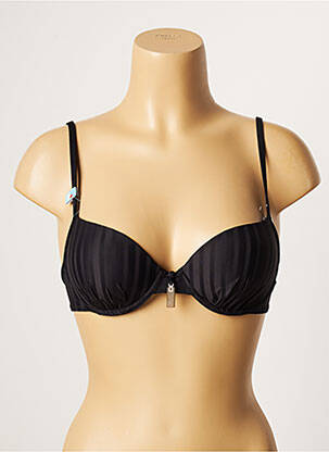 Haut de maillot de bain stretch haut soutien-gorge moulé noir CHERRY BEACH femme