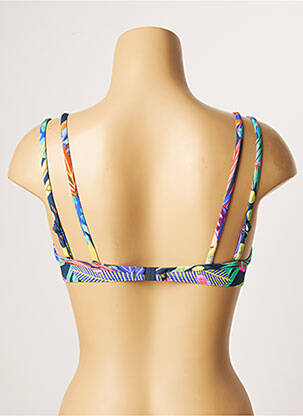 Haut de maillot de bain stretch haut soutien-gorge moulé bleu CHERRY BEACH femme