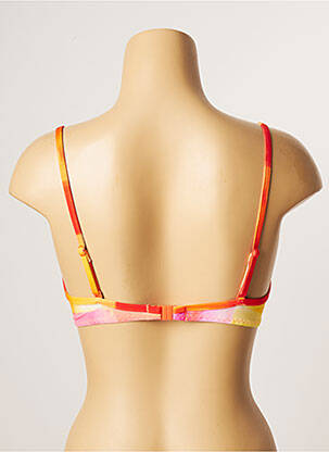 Haut de maillot de bain stretch haut soutien-gorge push-up orange CHERRY BEACH femme