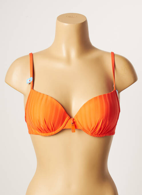 Haut de maillot de bain stretch haut soutien-gorge moulé orange CHERRY BEACH femme