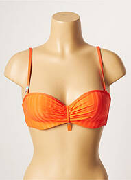 Haut de maillot de bain stretch haut soutien-gorge moulé orange CHERRY BEACH femme