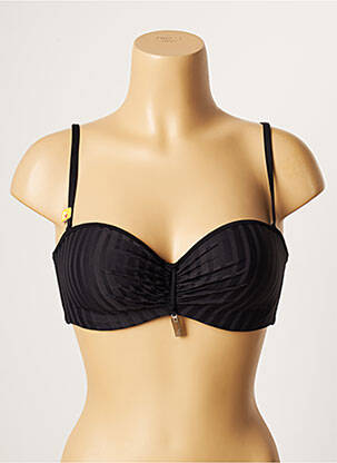 Haut de maillot de bain stretch haut soutien-gorge moulé noir CHERRY BEACH femme