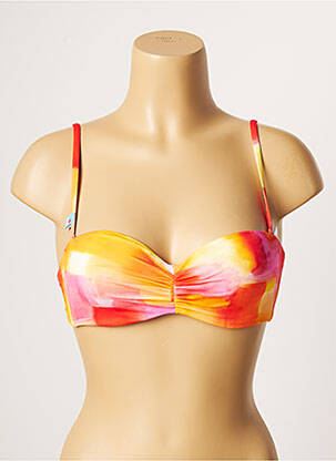 Haut de maillot de bain stretch haut soutien-gorge moulé orange CHERRY BEACH femme