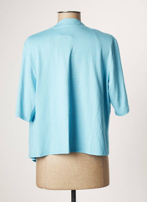 Gilet manches courtes bleu FRANK WALDER pour femme