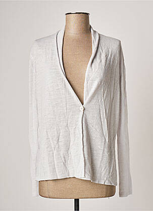 Gilet manches longues stretch gris POLES femme