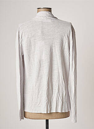 Gilet manches longues stretch gris POLES femme