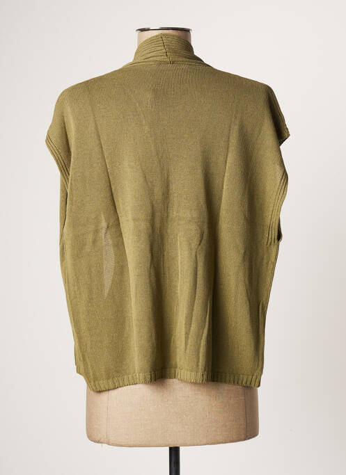 Gilet manches courtes vert POLES pour femme