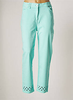 Pantalon slim tissage popeline taille normale bleu FUEGOLITA femme