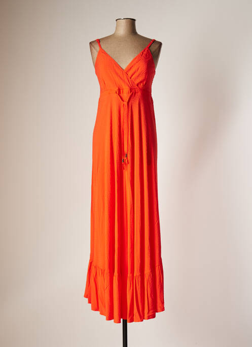 Robe longue orange EVA KAYAN pour femme