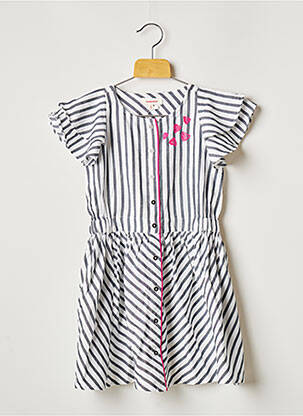 Robe mi-longue manches courtes manches courtes blanc CATIMINI fille