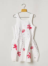 Robe mi-longue sans manche sans manche blanc CATIMINI fille