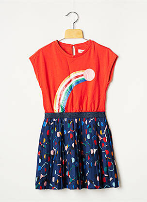 Robe mi-longue manches courtes manches courtes bleu CATIMINI fille