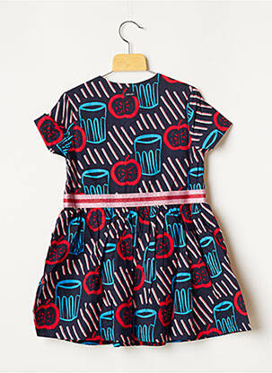 Robe mi-longue manches courtes manches courtes bleu CATIMINI fille