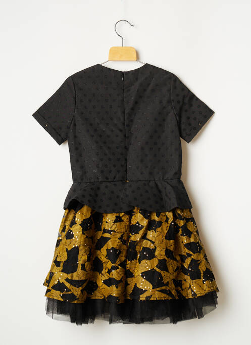 Robe mi-longue noir CATIMINI fille