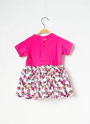 Robe mi-longue manches courtes manches courtes rose CATIMINI fille