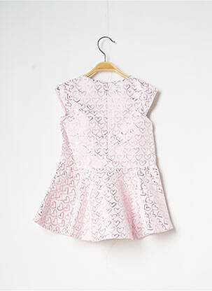 Robe mi-longue manches courtes manches courtes rose CATIMINI fille