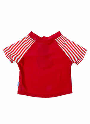 Top de bain sérigraphie rouge I PLAY fille