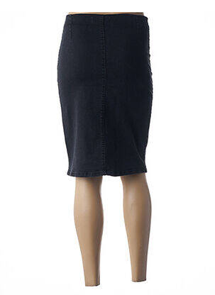 Jupe mi-longue stretch noir ICHI femme
