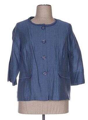 Veste casual epaulette bleu GUY DUBOUIS femme