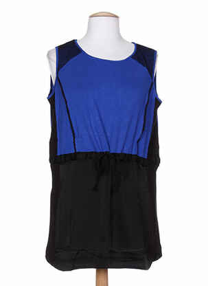 Tunique sans manche col rond bleu COLEEN BOW femme