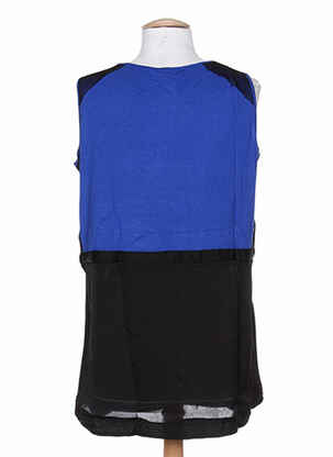 Tunique sans manche col rond bleu COLEEN BOW femme