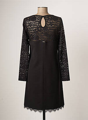 Robe mi-longue manches longues manches longues noir EGO femme