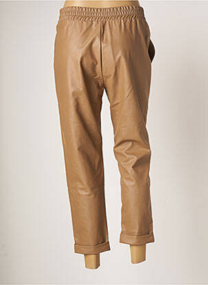 Pantalon 7/8 taille élastique taille normale beige RINASCIMENTO femme