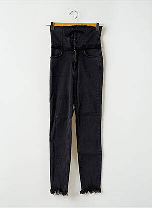 Jeans coupe slim gris ZARA pour femme