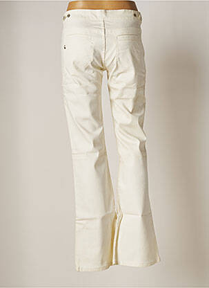 Pantalon flare stretch taille basse beige NATIONAL LIBERTY femme