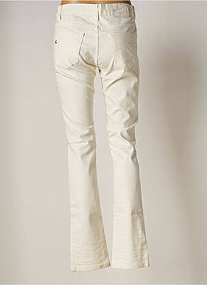 Pantalon droit stretch taille basse beige NATIONAL LIBERTY femme