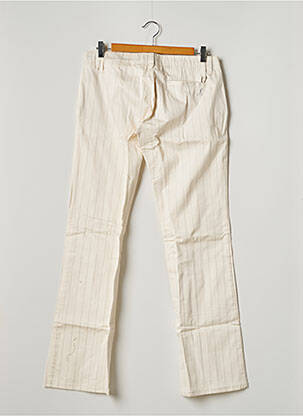 Pantalon chino fermeture zippée sous rabat boutonné taille normale beige FREEMAN T.PORTER femme