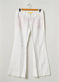 Pantalon large fermeture zippée sous rabat boutonné taille normale blanc FREEMAN T.PORTER femme