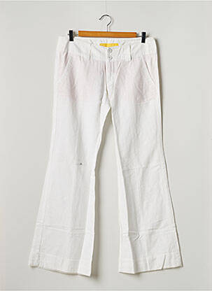 Pantalon large fermeture zippée sous rabat boutonné taille normale blanc FREEMAN T.PORTER femme
