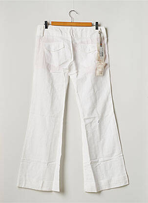 Pantalon large fermeture zippée sous rabat boutonné taille normale blanc FREEMAN T.PORTER femme