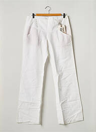 Pantalon large fermeture zip latéral taille normale blanc FREEMAN T.PORTER femme