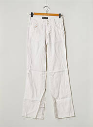 Pantalon droit fermeture zippée sous rabat boutonné taille normale blanc FREEMAN T.PORTER femme