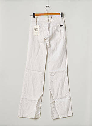 Pantalon droit fermeture zippée sous rabat boutonné taille normale blanc FREEMAN T.PORTER femme