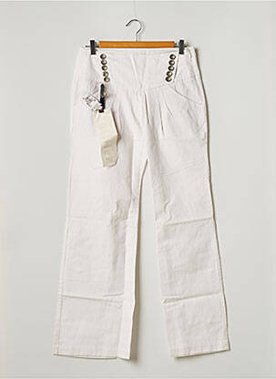 Pantalon droit stretch taille normale blanc FREEMAN T.PORTER femme