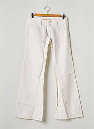 Pantalon large fermeture zippée sous rabat boutonné taille normale blanc FREEMAN T.PORTER femme