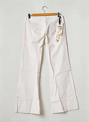Pantalon large fermeture zippée sous rabat boutonné taille normale blanc FREEMAN T.PORTER femme