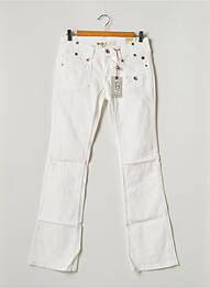 Jeans coupe droite broderie rivets taille normale blanc FREEMAN T.PORTER femme