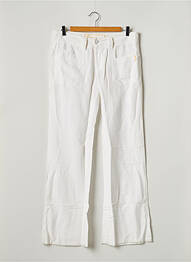 Pantalon large fermeture zippée sous rabat boutonné taille normale blanc FREEMAN T.PORTER femme