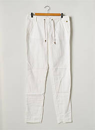 Pantalon droit fermeture zippée sous rabat boutonné taille normale blanc FREEMAN T.PORTER femme