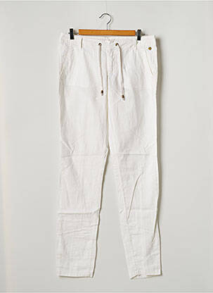 Pantalon droit fermeture zippée sous rabat boutonné taille normale blanc FREEMAN T.PORTER femme
