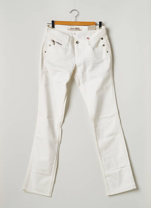 Jeans coupe droite blanc FREEMAN T.PORTER pour femme