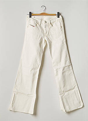 Pantalon large fermeture zippée sous rabat boutonné taille normale beige DIESEL femme