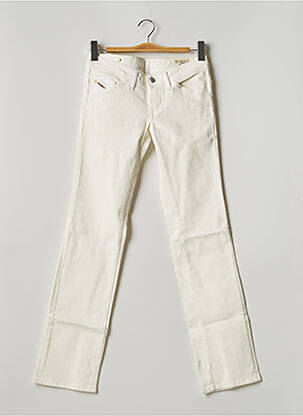 Pantalon droit stretch taille normale beige DIESEL femme