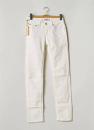 Pantalon slim stretch taille normale beige SCHOOL RAG femme