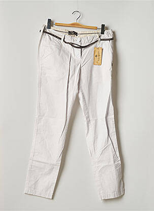 Pantalon droit tissage popeline taille normale gris MAISON SCOTCH femme